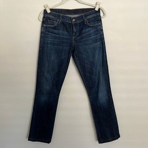 Straight leg dark wash citizens of humanity jeans